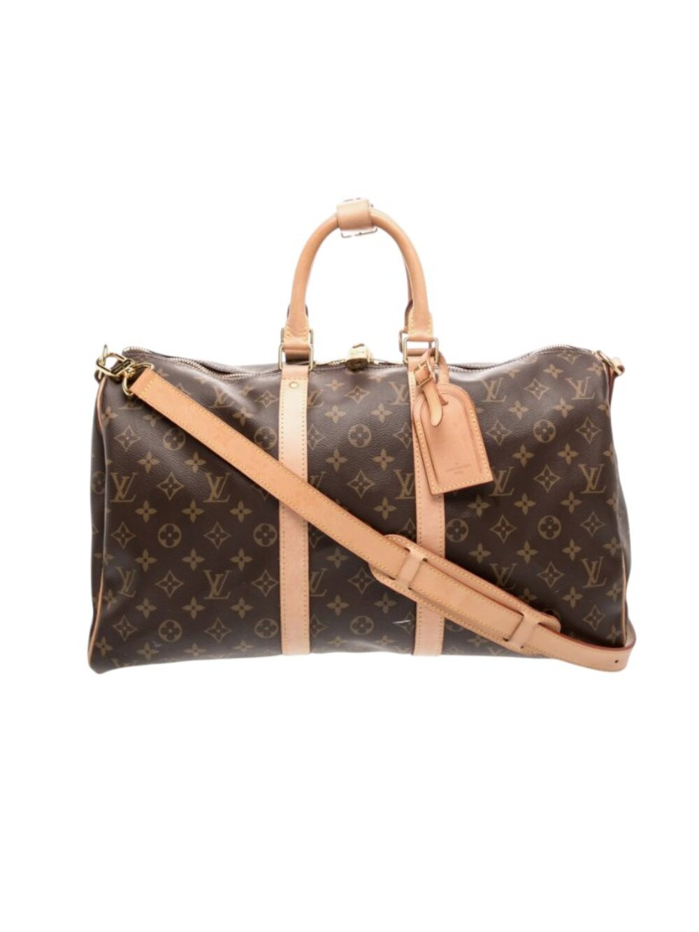 Louis Vuitton Keepall Bandouliere 45 Monogram Canvas Travel Duffle Bag Tote LV
